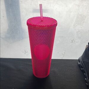 Starbucks Pink Textured Tumbler with Straw